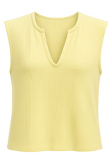 Khaki Janae Sleeveless Knit Top Top