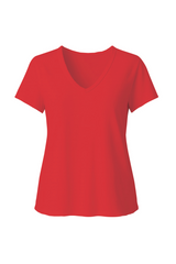 Firebrick Vanya Short Sleeve Slub Tee shirt