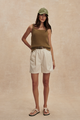 Tan Ebden Knit Tank Tank Top