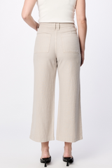 Lavender Audrey High Rise Wide Leg Linen Pant | Stone Jeans