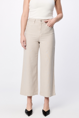 Lavender Audrey High Rise Wide Leg Linen Pant | Stone Jeans
