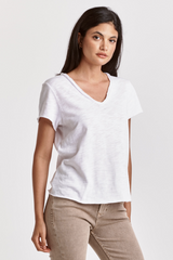 Lavender Vanya Short Sleeve Slub Tee shirt