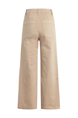 Tan The Mischa Super High Rise Wide Leg Ankle | French Oak Pant