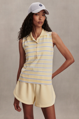 Rosy Brown Rue Polo Tank Tank Top