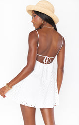 White Smoke Out of Town Mini Dress Mini Dress