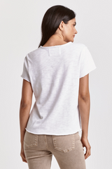 Lavender Vanya Short Sleeve Slub Tee shirt