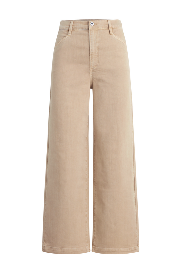 Tan The Mischa Super High Rise Wide Leg Ankle | French Oak Pant