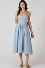 Gray V Waist Maxi Dress Maxi Dress