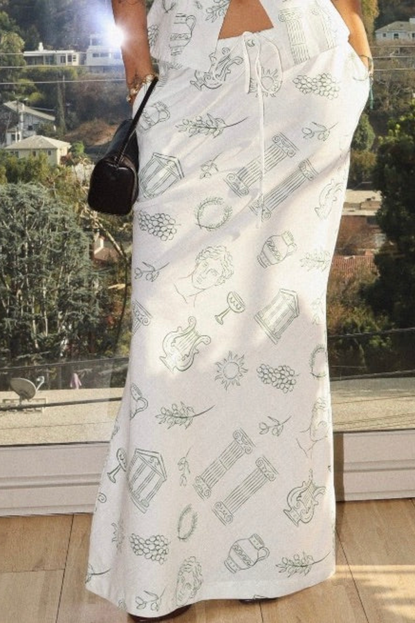 Artemis Greek Inspired Maxi Skirt