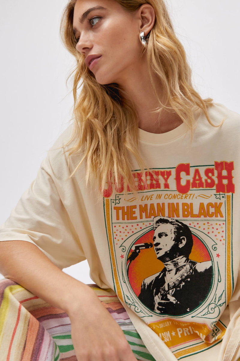 Rosy Brown Johnny Cash Live in Concert Tee Graphic Tee
