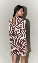 Gray Xylia Zebra Knits Mini Dress