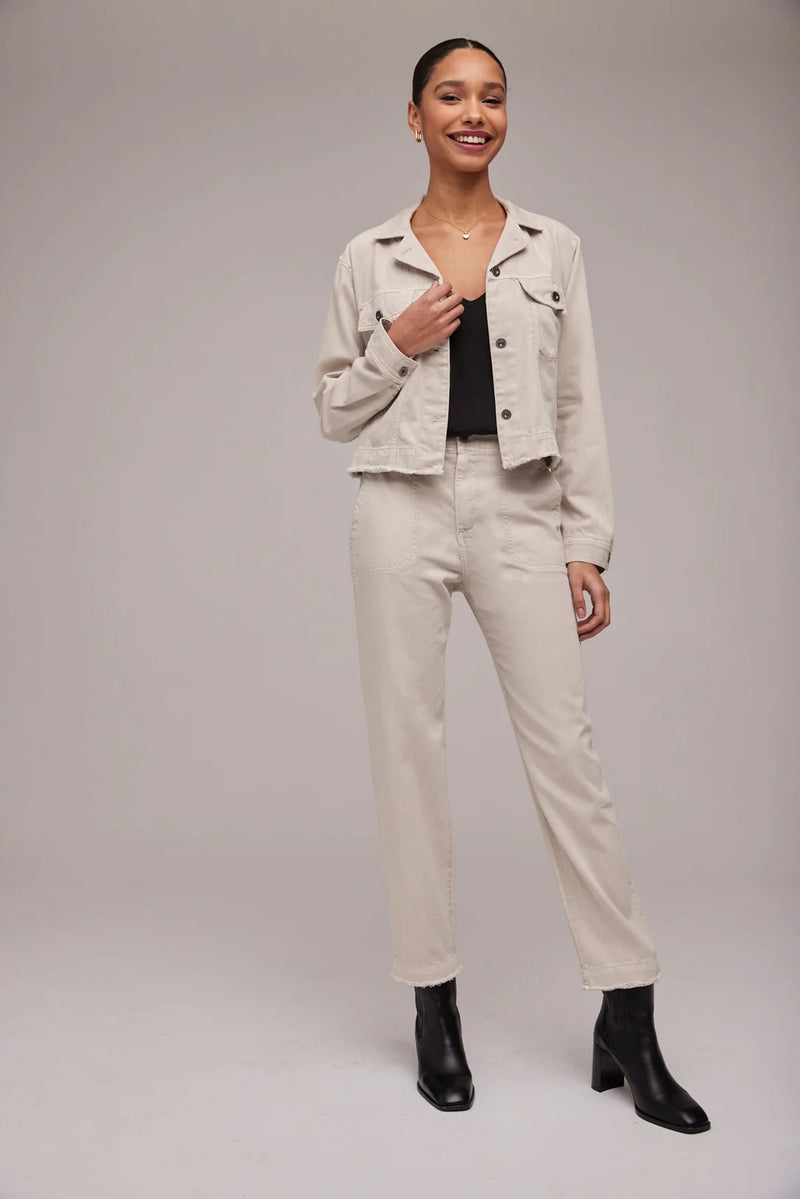 Dark Gray Coco Cut-Off Jean Jacket Jacket