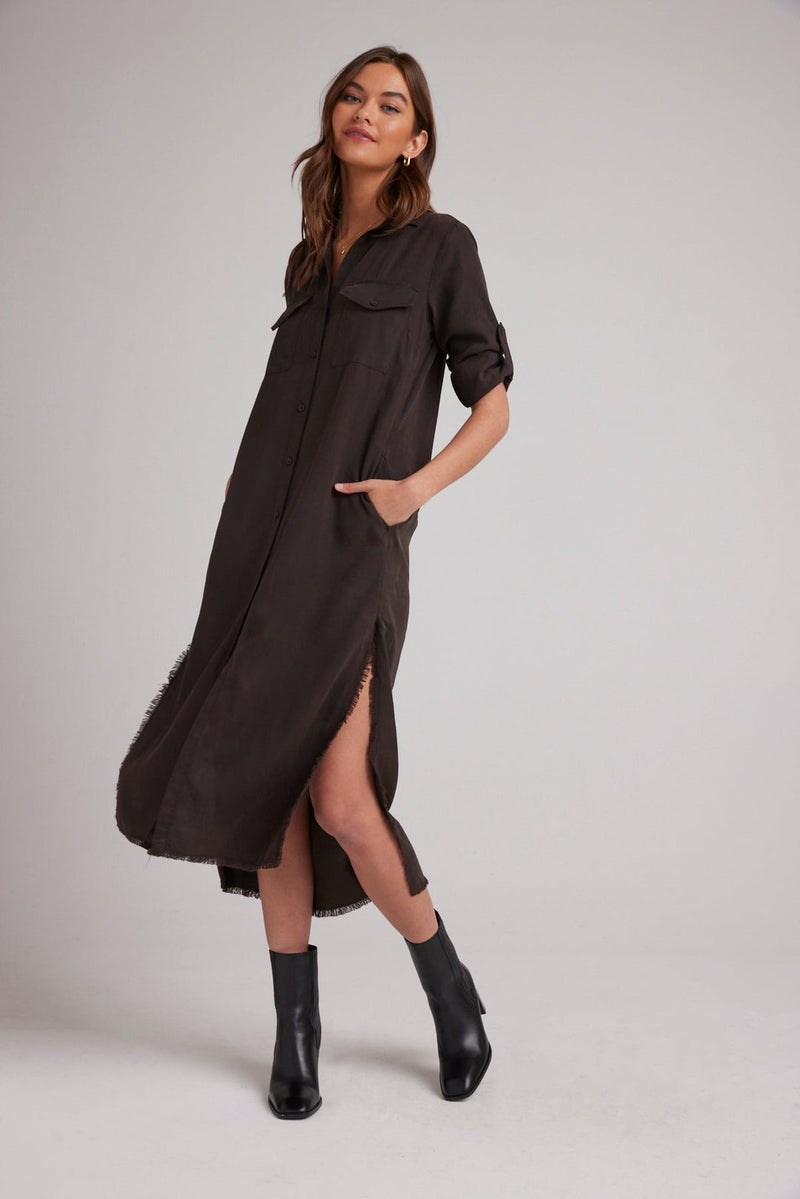 Gray Maxi Shirt Dress Maxi Dress