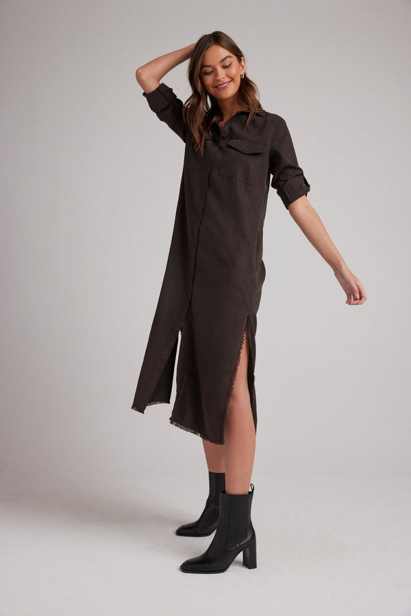 Gray Maxi Shirt Dress Maxi Dress