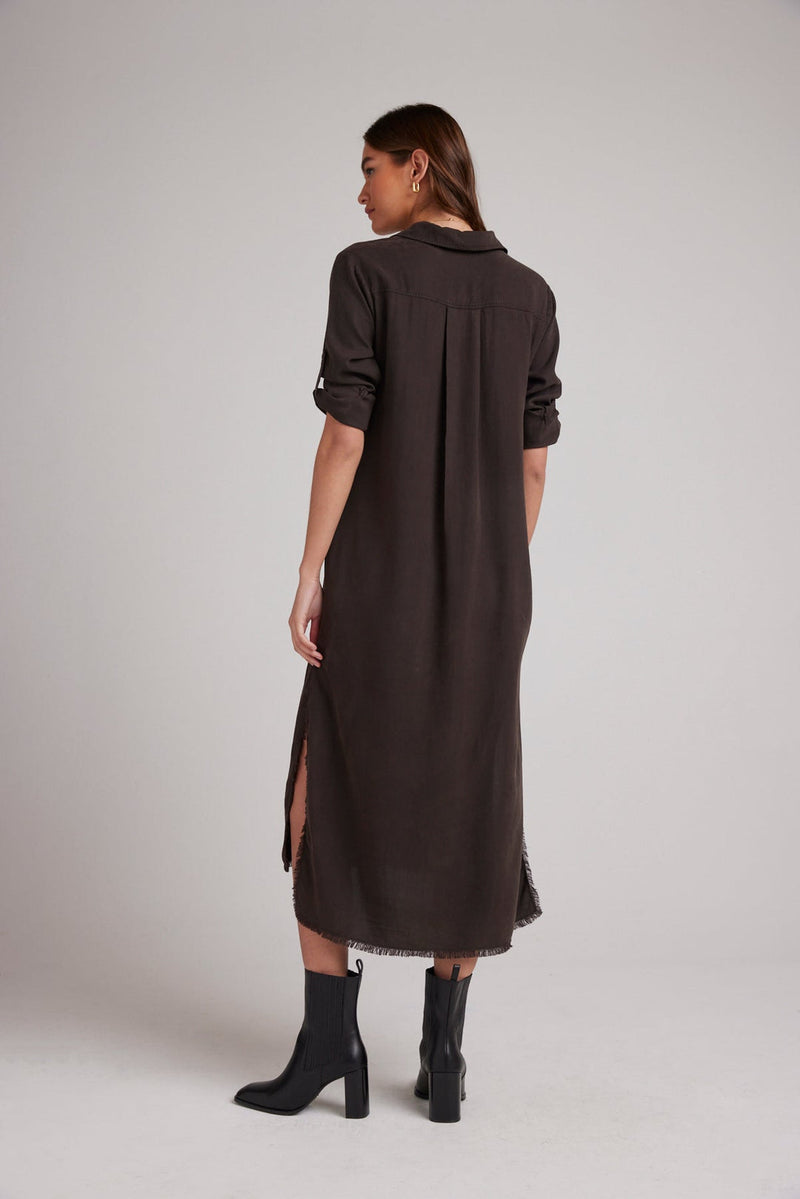 Gray Maxi Shirt Dress Maxi Dress
