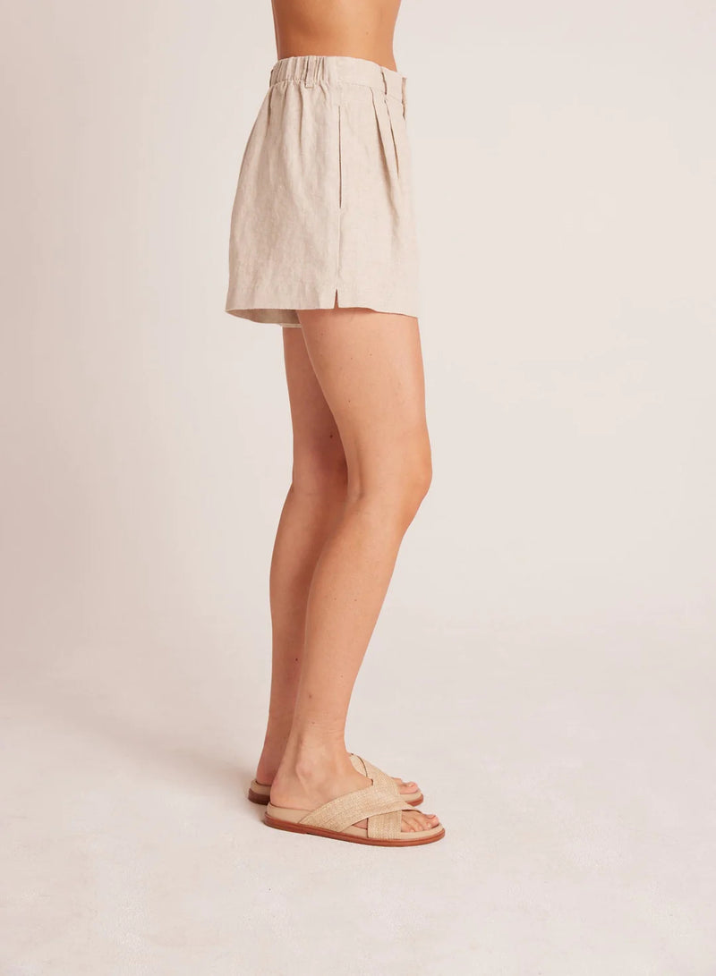 Light Gray Pleat Front Trouser Short Short