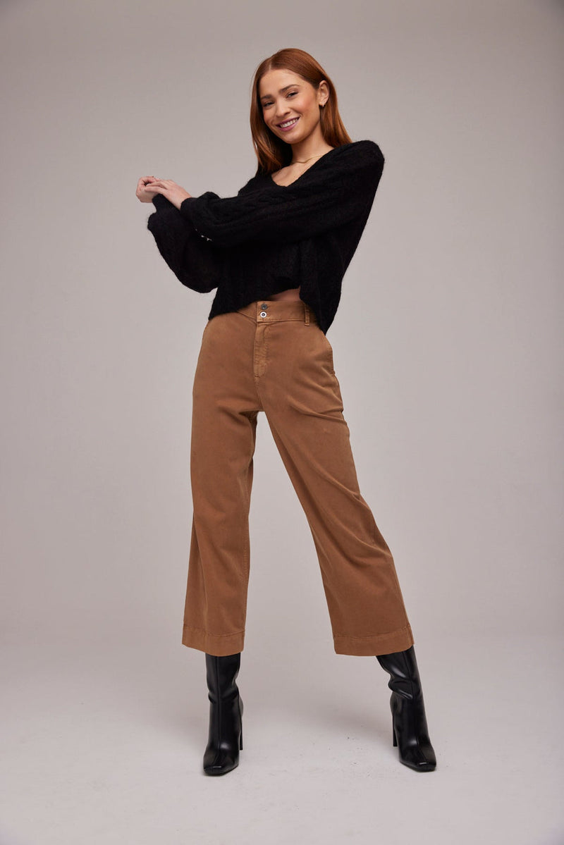 Dark Gray Saige Wide Leg Crop Pant
