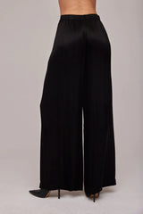 Gray Pleat Front Wide Leg Pant Pant