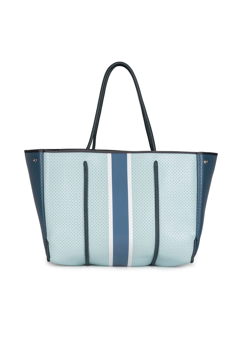 Dark Slate Gray Greyson Azure Neoprene Tote Handbags