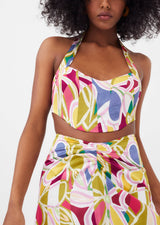 Antique White Thora Crop Top Pants