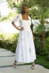 Gray Bridal Party Boho Midi Dress