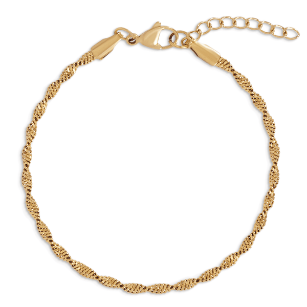 Tan Pierce Twist Chain Bracelet Bracelet
