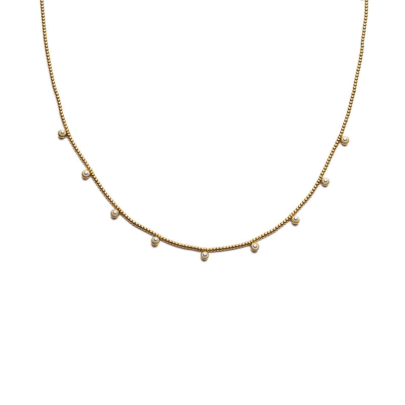 Saddle Brown Beaded Pearls Necklace Apparel & Accessories