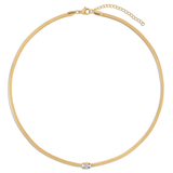 Tan Vera Herringbone Necklace Necklace