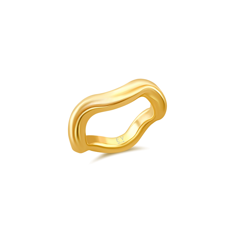 Sandy Brown Louisa Curved Band Ring Ring