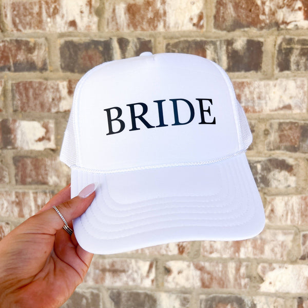 Light Gray Bride Trucker Hat Apparel & Accessories