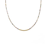 Light Gray Waterproof Tourmaline Beaded Necklace Necklace