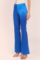 Dark Slate Blue Kourt Satin Pants pants