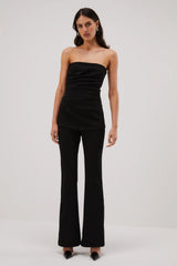 Light Gray Bronte Bonded Crepe Jumpsuit Jumpsuit