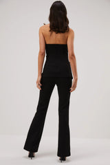 Light Gray Bronte Bonded Crepe Jumpsuit Jumpsuit