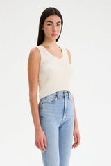 Beige Kyson Sweater Rib Tank Tank Top