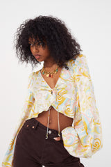 Black Marcia Crop Top Shirts & Tops