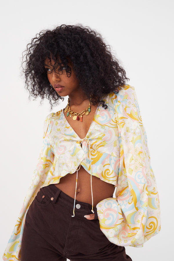 Black Marcia Crop Top Shirts & Tops