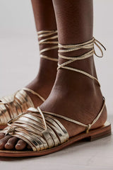 Gray Cami Huarache Wrap Sandals Shoes