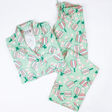 White Smoke Pickle Ball PJ Set Pajamas