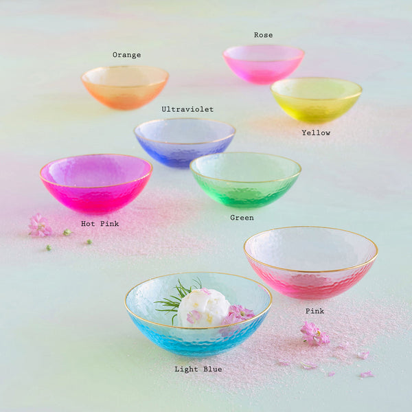 Light Gray Rainbow Dessert Bowls Gift