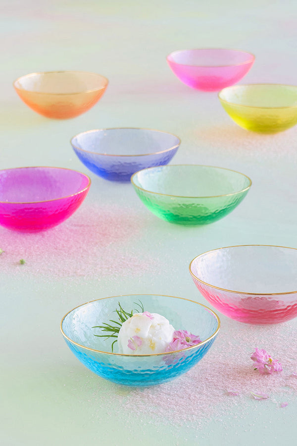 Light Gray Rainbow Dessert Bowls Gift