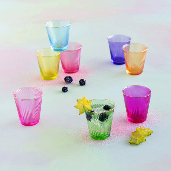Light Gray Swirl Glass Highball Glass