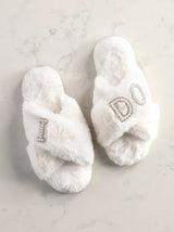 Light Gray "I Do" Slippers Slippers