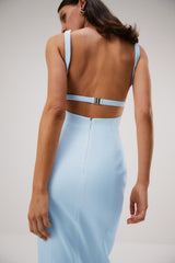 Gray Beck Bonded Crepe Midi Dress Midi Dress