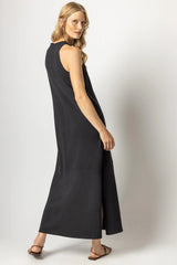 Light Gray Barely Basic Keyhole Maxi Maxi Dress