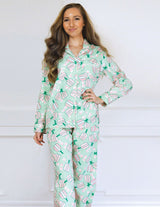 Light Gray Pickle Ball PJ Set Pajamas
