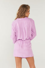 Light Gray Encore Mini Shirt Dress Dresses