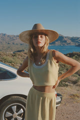 Dim Gray Western Wide Palma Sun Hat