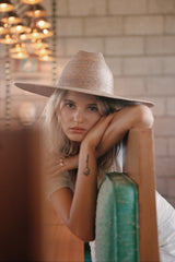Dim Gray Western Wide Palma Sun Hat