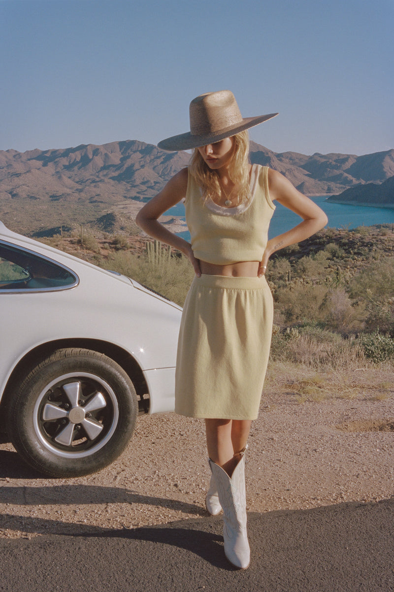 Dim Gray Western Wide Palma Sun Hat